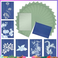 Cyanotype Paper Kit, 24 Pcs Sun Print Paper Kit A5 Solar Drawing Paper Sensitivity Nature Printing P
