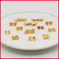 Ready Stock/50 design options Subang Emas 916 Korea &amp; Bangkok- 1 Pasang Subang Earrings Clip Gold Plated Anting Perempuan 耳环