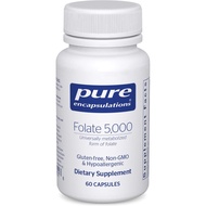 Pure Encapsulations - Folate 5,000 - Activated Vitamin B9 as 5-Methyltetrahydrofolate (5-MTHF) - 60 