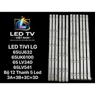 LED TV LG 65UJ632/ 65UK6100/65 LV340/ 65LV541 (12 bars 5 LEDs 3A+3B+3C+3D)