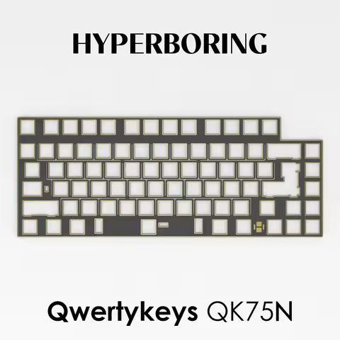Qwertykeys QK75N keyboard PC PP POM FR4 Aluminum Plate ( PCB stab and Plate stab )