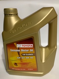 Toyota Fully Synthetic Engine Oil for Gasoline &amp; Diesel 5W-40 SN CF (1 Gallon) 4 Liter