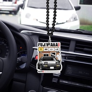 JDM Initial D AE86 Engine Tyre Acrylic Character D Car Hanging Rearview Mirror Car Pendant Fujiwara 