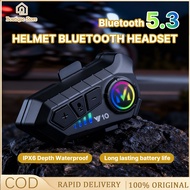 Y30A Motorcycle Helmet Headset Bluetooth 6.0 IP65 Waterproof/25H Battery/FM/HD Screen/Noise Canellat