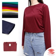 T Shirt Long Sleeve Kosong 100% Cotton dari WardahKu
