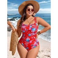 Plus Size One Piece Swimsuit Floral Print 0XL | 3XL
