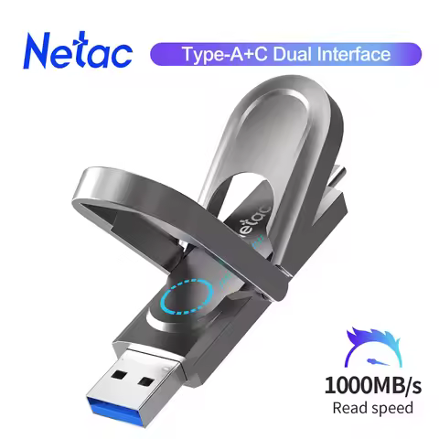 Netac USB Solid State Pen Drive 256GB 512GB 1TB USB 3.2 Gen2 Flash Drive US9 Pendrive Type C Type A 