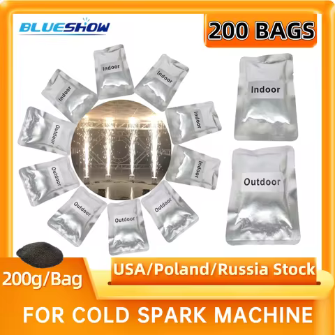 1~200 bags Ti Powder 200g Cold Spark Stage Machine Effects Dmx Fountain Sparkular Consumables Dj Bar