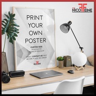 [Poster Only] Custom Poster Print A1 A2 A3 A4 Custom Size Printing | Large Poster Print / Wall Art