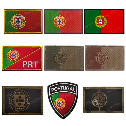 Portugal Embroidered Flag Patch IR Reflective Portuguese Patches Appliqued Sticker Strip Patch For C