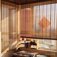 Roller Bidai Zebra Home Outdoor Painted Bamboo Curtain Roller Shutter Curtain Home Balcony Sunshade 