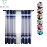 1pcs Ring Eyelet Curtain Sun Insulation Langsir Thick Window Blackout 70% Shading UV Protection 100c