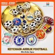 GANTUNGAN Acrylic Football Keychain Football Keychain/ Champion League Club Fans Keychain