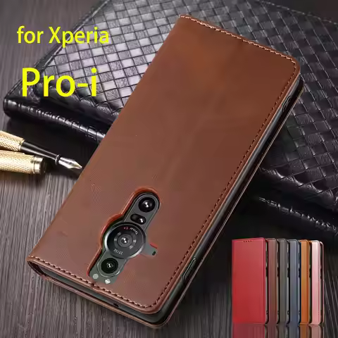 Leather Case for Sony Xperia Pro-i Flip Case Card Holder Holster Magnetic Attraction Cover Wallet Ca