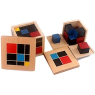 Montessori Arithmetic Algebraic Binomial Cube Trinimal Cube Wooden Toys Mathematics Materials for El