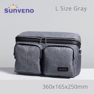 SUNVENOถุงผ้าอ้อมสำหรับStuffเด็กผ้าอ้อมกระเป๋าแบบเข็นได้Organizerกระเป๋าเครื่องใช้ทารกMOM Travelแขวนรถเข็นตะกร้ารถเข็นกระเป๋าใส่ขวด