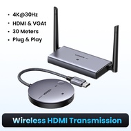 UGREEN เครื่องส่งสัญญาณไร้สาย HDMI 5G Wireless HDMI Extender with HDMI + VGA Port 50 Meters Long Dis