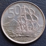 Uang Koin Kuno Luar 50 Cents New Zealand Tkp-262