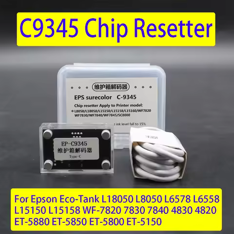 For Epson L8050 Reset Chip Epson L18050 L8050 Maintenance Box Resetter C9345 Printer Tank Reset L818
