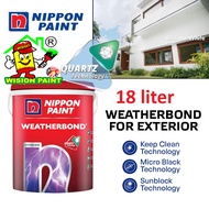 18L ( 18 LITER ) 1001 WHITE Nippon Paint Weatherbond Exterior 18L