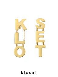 KLOSET Logo Earrings (PF22-ACC002) ต่างหูโลโก้ห้อย