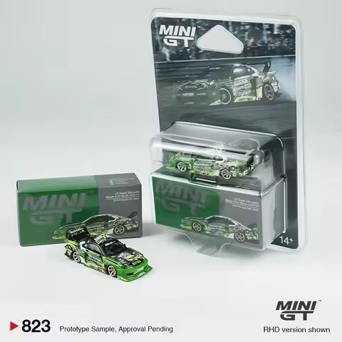 MINIGT 1:64 Nissan LB-Super Silhouette S15 SILVIA #555 V2 2024 MGT00823-CH Car Alloy Toys Diecast Me