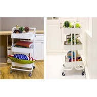 3 Tier PP Plastic Trolley Multi-Purpose Kitchen Trolley 3 Tier Trolley Troli 3 tingkat
