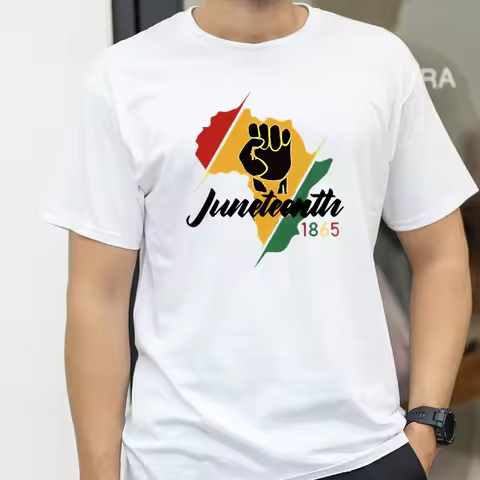 Africa Map Rising Hand Juneteenth African Pride Freedom Day T-Shirt Black History Apparel Streetwear
