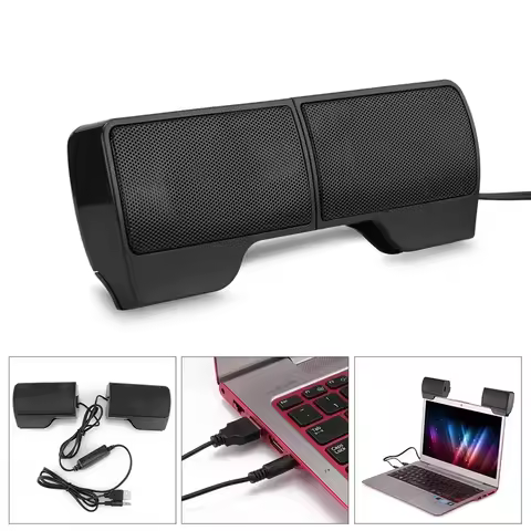 Portable Mini Clip USB Soundbar for Laptop / Desktop / Tablet PC Soundbar Powered Bluetooth Speaker 