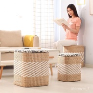 HY-# Rattan Shoe Changing Stool Storage Stool Storage Stool Household Small Stool Storage Box Can Sit at the Door O5C7