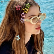 Wishlistforyou 10Pcs 3cm Children Cute Colorful Star Shape BB Hair Clips Kids Headwear Girls Lovely 
