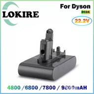 Brand new DC34 B-Type 22.2V 9800/7800/6800/4800 Lithium Ion For DC31 DC34 DC35 DC44 DC45 Replacement
