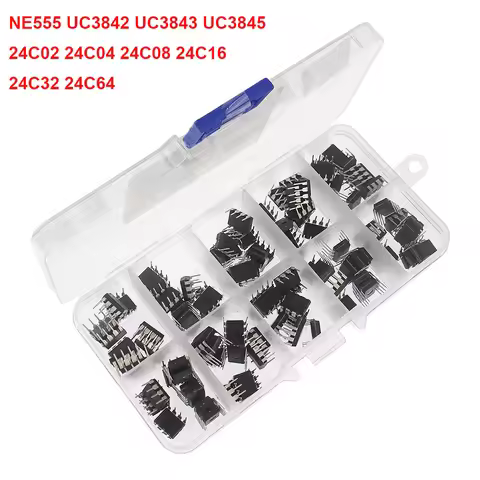 66-100pcs/lot NE555 UC3842 UC3843 UC3845 24C02 24C04 Connector IC Sockets DIP6/8/14/16/18/20/24/28 p