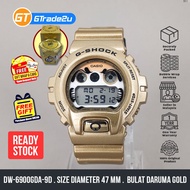 Original G  Shock Men DW-6900GDA-9D DW6900GDA-9D Digital Bulat Daruma Gold Asia Set Watch Gold Resin Band [READY STOCK]