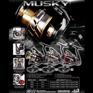 Maguro Musky 1000 Spinning Reel | 2000 | 3000 | BG BG BG BG | SG SG | GR GR GR GR | 5.2:1 | SW RUBBE