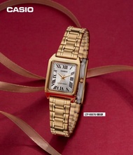 นาฬิกา CASIO รุ่น LTP-V007G-9B นาฬิกาสำหรับผู้หญิง สายสแตนเลส สีทอง หน้าปัดเหลี่ยม - มั่นใจ ของแท้ 100% ประกันสินค้า 1 ปีเต็ม