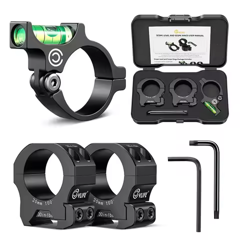 CVLIFE Anti-cant Scope Bubble Level and Optics Scope Mount Rings for 30mm Tube Scopes Compatible wit