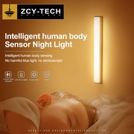 ZCY อัจฉริยะ Motion Sensor LED ไฟกลางคืน USB ชาร์จหรี่แสงได้ตารางสก์ท็อปโคมไฟ LED ไฟอ่านหนังสือโคมไฟสำหรับห้องนอนตู้ครัวบันไดตู้เสื้อผ้าแสงไร้สายตู้เสื้อผ้าแถบแสง