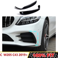 【Ready Stock&COD】Front Bumper Fog Light Splitter Canard Air Cover Trim for Mercedes-Benz C Class W20