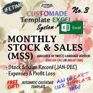 Monthly Stock & Sales Record System (MSS) [Lifetime] (Microsoft Excel) - IKN 💻📝