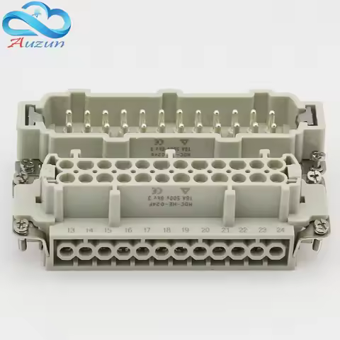 24 Pins Female Inserts and Male Inserts of Heavy Duty Connector HDC-HE-024-F/M 16A 500V