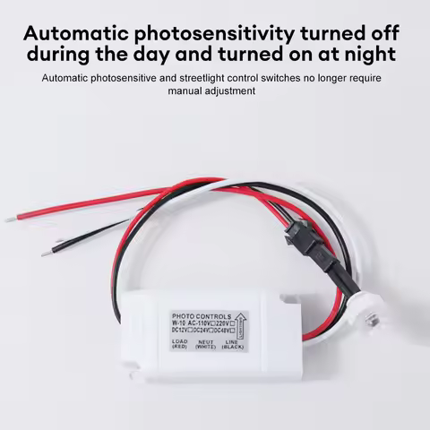 DC12V 24V AC100-260V Photoelectric Switch Light Control Photo Sensor Switch Automatic Photocell Swit