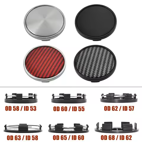 Blank Wheel Center Cap 58mm Sport Rim Cover Cap 60mm Wheel Hub Cap 63mm 65mm 68mm Car Tire Accessori