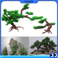 Linnea Simulation Bonsai Pine Tree Artificial Ornaments With 4-leg Bracket For Fish Tank Aquarium Decoration