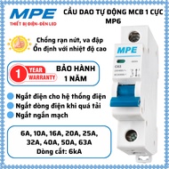 Single-phase circuit breaker, single-phase MCB automatic circuit breaker Icu 4.5kA, 6kA MPE