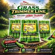 3.0mm Tali Mesin Rumput Gigi Tajam Hijiau / Trimmer line saw teeth Green
