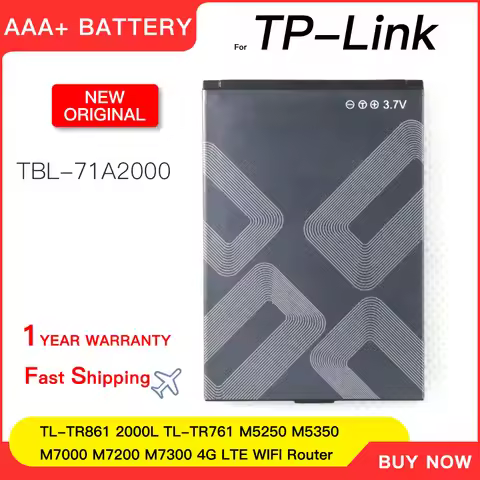 Genuine Battery 2000mAh TBL-71A2000 Batteries For TP-Link TL-TR861 2000L TL-TR761 M5250 M5350 M7000 