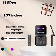 ปุ่ม I16Pro โทรศัพท์มือถือแบบพับแบบคู่ที่ไม่ใช่สมาร์ทเครื่องสูงอายุ2G F15ขนาดเล็ก