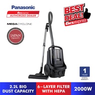 Panasonic Cyclone Bagless Canister Vacuum Cleaner (2000W) MC-CL605/MC-CL605KV47 with HEPA Filter