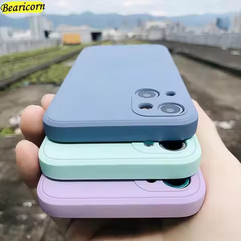 Square Liquid Silicone Case For Oppo Find X5 X3 X2 Lite K11X K10 K9X K7 R15 Pro TPU Protective Cover